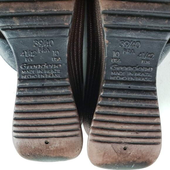 Vintage Y2K No Boundaries Cassie Chunky Wedge Sandal Womens 10 Flip Flop 90s - Picture 15 of 16